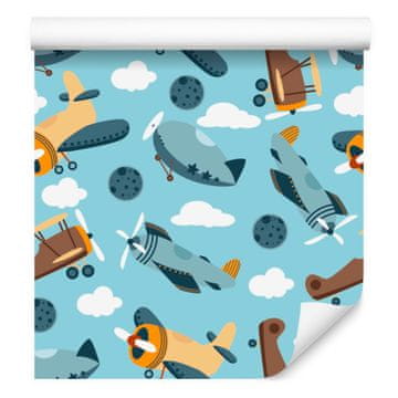 Fototapeta s motivom bajki aviona za dnevni boravak i spavaću sobu 50x1000 cm