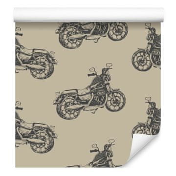 Tapeta s motivima vintage motocikala za dnevni boravak i spavaću sobu 50x1000 cm