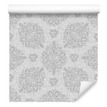 Tapete s ornamentima u nijansama sive za dnevni boravak i spavaću sobu 50x1000 cm
