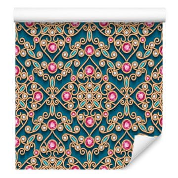 Tapeta s kraljevskim ornamentima za dnevni boravak i spavaću sobu 50x1000 cm