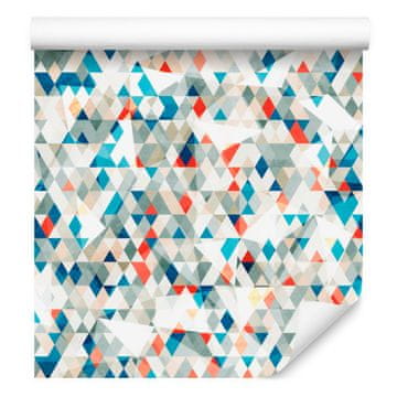 Tapeta s šarenim trokutima za dnevni boravak i spavaću sobu 50x1000 cm