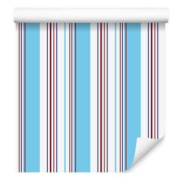 Tapeta s šarenim prugama za dnevni boravak i spavaću sobu 50x1000 cm