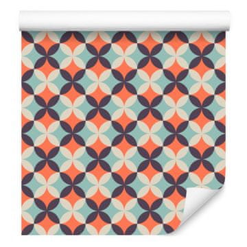 Moderna tapeta s retro uzorkom za dnevni boravak i spavaću sobu 50x1000 cm
