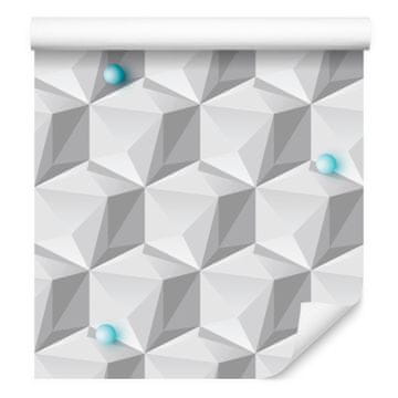 Geometrijske tapete s 3D efektom za dnevni boravak i spavaću sobu 50x1000 cm