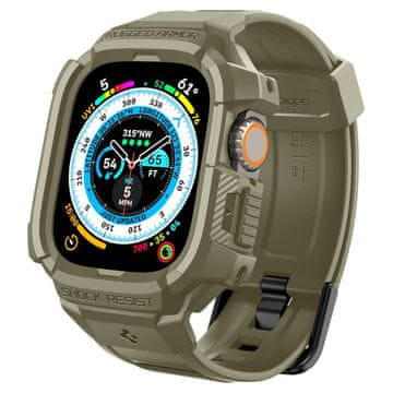 Spigen Spigen Rugged Armor Pro remen s kućištem za Apple Watch Ultra (49mm) - zeleni