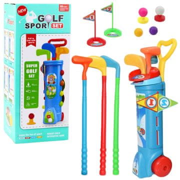 slomart LEAN TOYS Dječji Set za Golf, 20 Komada, Kolica