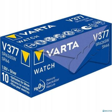 Varta 10x baterija 377 Varta 1.55V AG4 SR626W