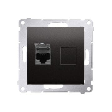 Simon 54 Premium antracit - jednostruka RJ45 računalna utičnica D61.01/48