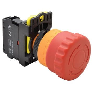 Tracon Electric Tipka za hitne slučajeve s bravom NYG3-ETR crvena