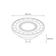 Deko-Light AR111 žarulja - 6W GU10 4000K crna