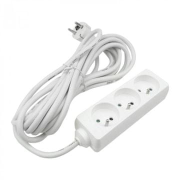 Eco light Produžni kabel 3 utičnice 5m sa/bez 3x1,5 mm2 bijeli