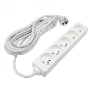 Eco light Produžni kabel 5 utičnica 5m sa/bez 3x1,5mm2 bijeli