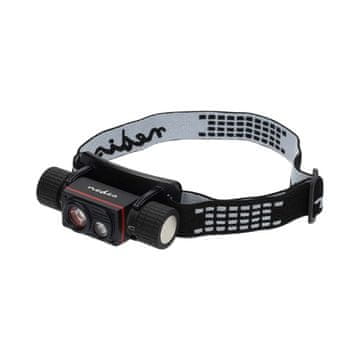 Nedis LED prednje svjetlo | Napajanje baterijama / USB napajanje | 3,7 V DC | baterije uključene | Punjivo | Naznačeni svjetlosni tok: 1000 lm | Domet osvjetljenja: 180 m