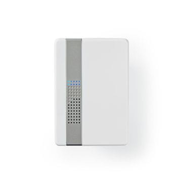 Nedis Bežično zvono na vratima Adapter za napajanje 220 240 V AC 50 Hz 1x CR2032 Glasnoća 80 dB Domet signala 300 m IP44 Podesiva glasnoća 36 melodija 1 prijemnik Bijela
