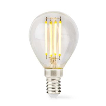 Nedis LED žarulja Žarulja E14 G45 4 5 W 470 lm 2700 K Prigušljiva Toplo bijela Retro stil 1 kom Prozirna
