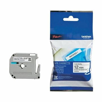 Brother traka MK231 bijela/crna 12mm