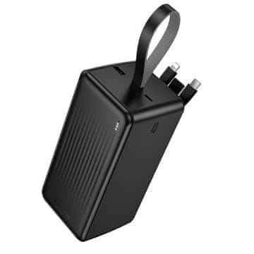Borofone BJ79C Power Bank 50000mAh 1x USB + ugrađeni kabeli Lightning / USB-C 10W, crni