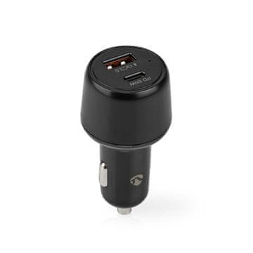 Nedis Auto punjač 65 W 2 0 3 0 3 25 A Broj izlaza 2 Vrsta priključka USB A USB C Automatski odabir napona