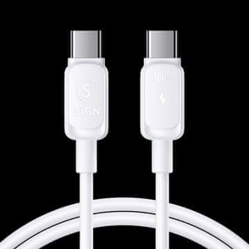 Northix USB-C na USB-C kabel 100 W, 3 m - bijeli
