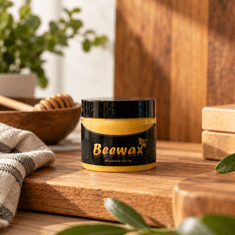 HOME & MARKER® Univerzalno sredstvo za poliranje namještaja – prirodni pčelinji vosak, obnavlja i njeguje drvo, 80 g | BEEWAX