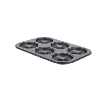 de Buyer Posuda za pečenje 4712.06, mini donut/savarin mold, 6 pcs, iron material, non-stick surface, 31.5 x 21.5 x 2.2 cm, diameter 8 cm