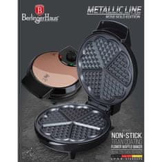 Berlingerhaus Aparat za vafle BH-9450 Rose Gold Edition with flower-shaped mold