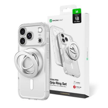 Titan AmazingThing Titan Pro Ring Futrola za iPhone 18 Pro Max sa Zaštitom Kamere, MagSafe - Prozirna