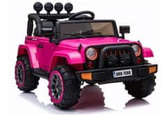 AUTONA LEAN CARS Akumulatorski Jeep BRD-7588 4x4 - roza, LED svjetla, MP3, daljinski upravljač