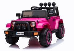 AUTONA LEAN CARS Akumulatorski Jeep BRD-7588 4x4 - roza, LED svjetla, MP3, daljinski upravljač