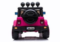 AUTONA LEAN CARS Akumulatorski Jeep BRD-7588 4x4 - roza, LED svjetla, MP3, daljinski upravljač
