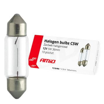 slomart AMiO Halogene žarulje C5W Festoon 36mm 12V 5W (10 kom)