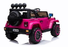 AUTONA LEAN CARS Akumulatorski Jeep BRD-7588 4x4 - roza, LED svjetla, MP3, daljinski upravljač