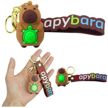 slomart LEAN TOYS Privezak Kapibara sa Želvicom (Silikon)