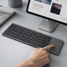 Cool Mango bežična tipkovnica s touchpadom, sklopiva za tiho tipkanje, Bluetooth i 2,4G povezivanje - Wirefy