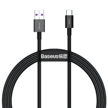 Northix Baseus kabel za brzo punjenje USB-A na USB-C, 66W, 1m - crni