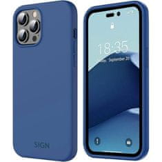 Northix Tekuća silikonska maskica za iPhone 14 Pro Max - morsko plava