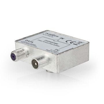Nedis Satelitski i antenski adapter | F ženski / IEC (koaksijalni) muški | IEC (koaksijalni) ženski | Niklani | 75 Ohma | Ravni | Metal | Metal / Srebro | 1 kom. | Kutija