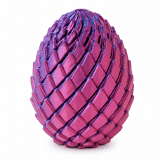 HOME & MARKER® Transformirajuće zmajevo fidget jaje od PLA materijala, zglobna antistres igračka, taktilna igračka za radni stol, 6,5 × 6,5 × 7,5 cm | DRAGOEGG Crveno-Plavo
