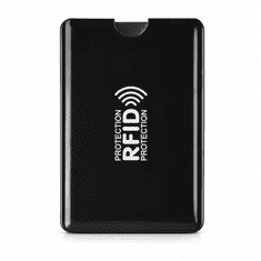 RFID zaštitna futrola za kartice, aluminijska zaštita od skeniranja, tanka i vodootporna, 92 × 62 mm | SCANSTOP Crna