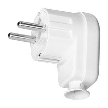 Orno Uni-Schuko kutni utikač 16A, 230V, bijeli