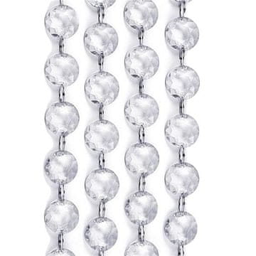 Kristalna girlanda 100 cm, prozirna, 1 kom.