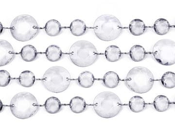 Kristalna girlanda 100 cm, prozirna, 1 kom.