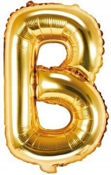 Folija balon u obliku slova "B", 35 cm, zlatni