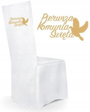 Navlaka za pričest Bijela dekoracija za stolicu PRVA SVETA PRIČEST