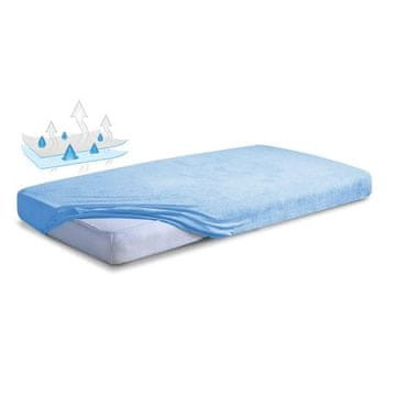 BabyMatex Higijenski uložak, vodootporna prošivena plahta, 60x120x10, frotir, plava
