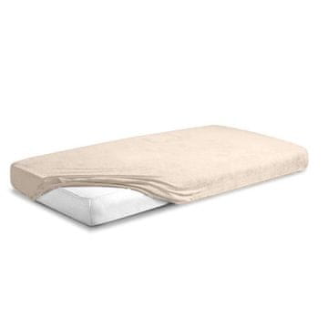 Frotirna plahta s uzorkom 110/120x190/200 PREMIUM krem boje