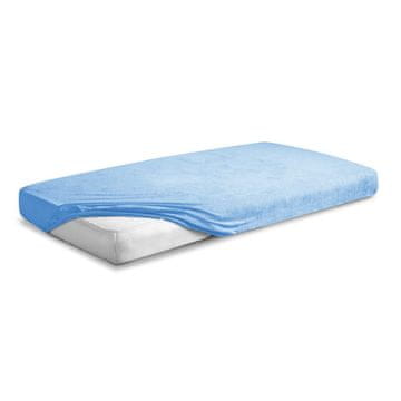 Frotirna plahta s uzorkom 110/120x190/200 PREMIUM svijetloplava