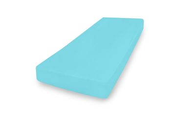 Jersey plahta s elastičnim uzorkom 210/220x190/200 PREMIUM tirkizna