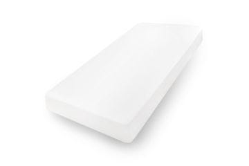 Jersey plahta s elastičnim uzorkom 210/220x190/200 PREMIUM bijela