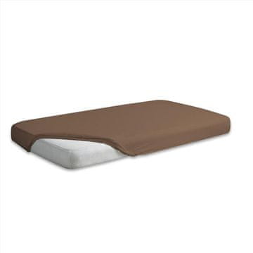 Jersey plahta s uzorkom 130/140x190/200 PREMIUM smeđa